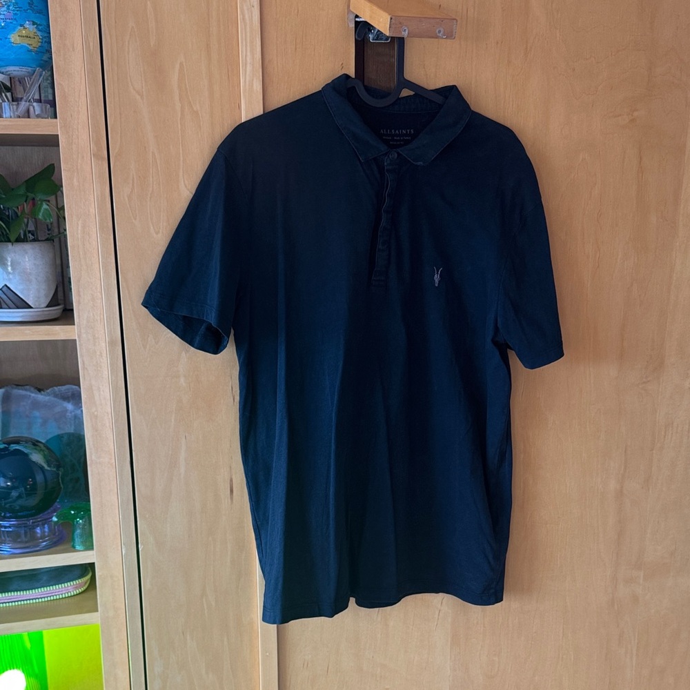 All Saints Dark Polo Shirt for Men